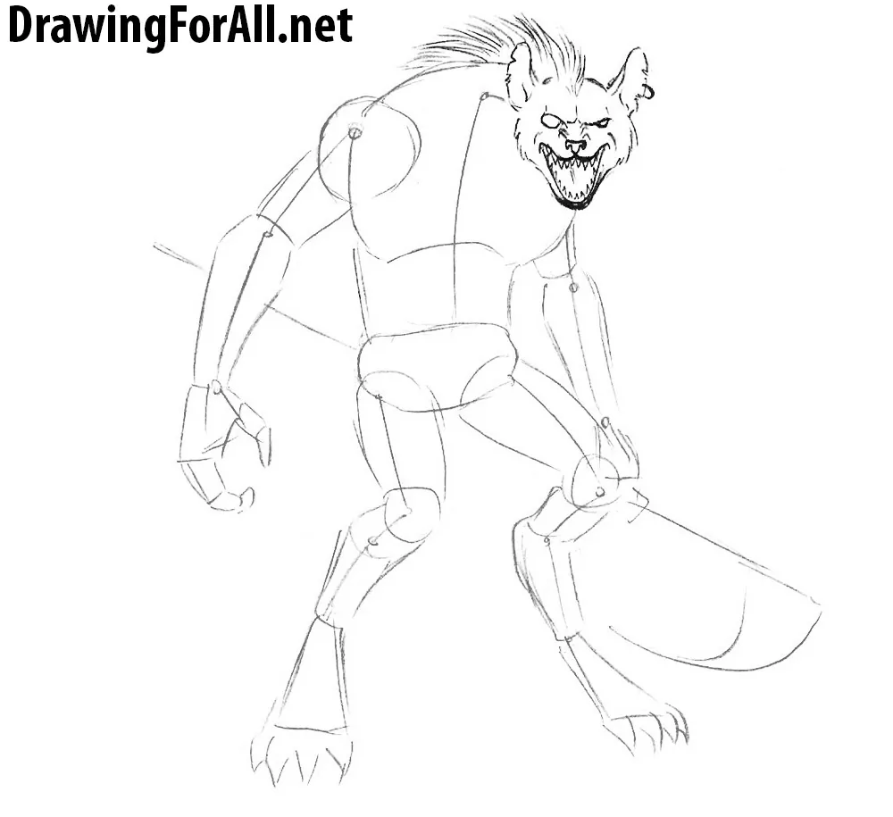learn to draw a gnoll from d&d