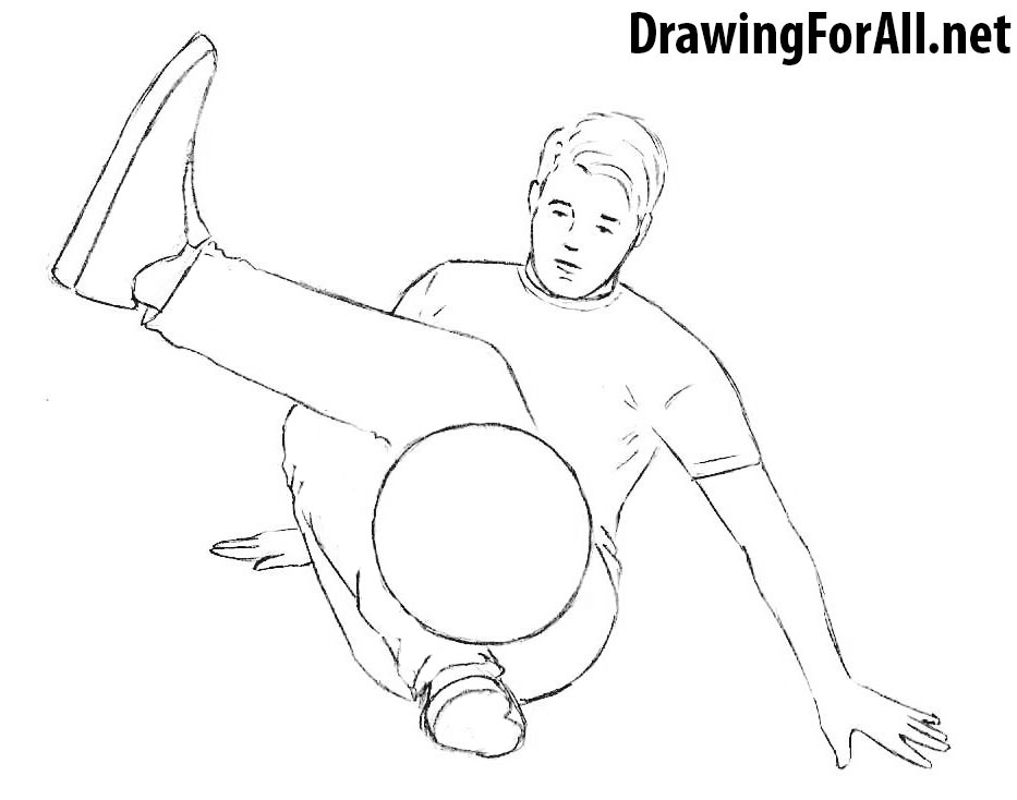 Freestyle Football Player drawing