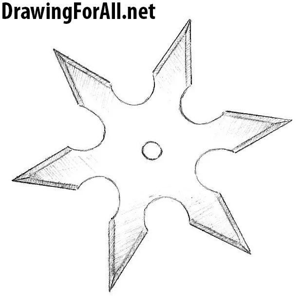 how to draw a ninja star