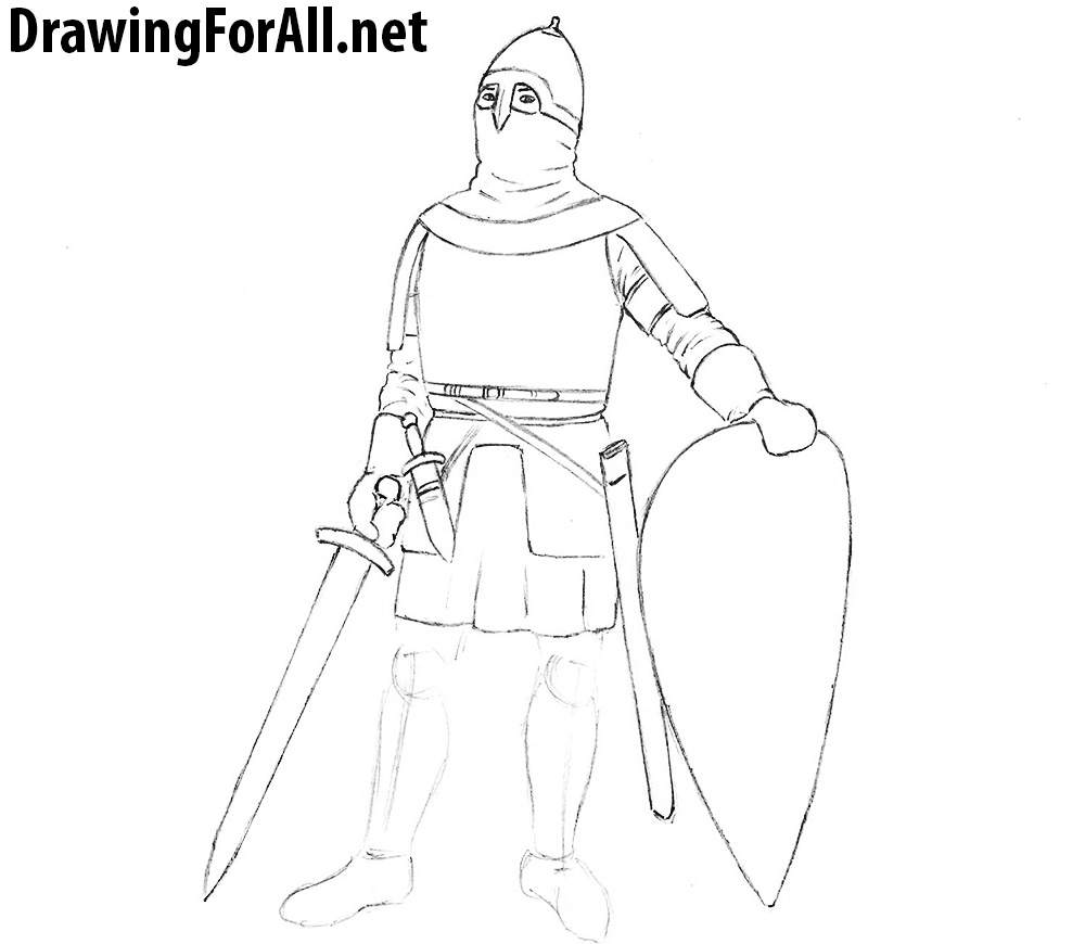 learn drawing a Bogatyr