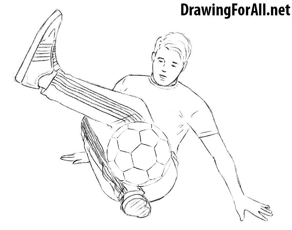 How to Draw a Freestyle Football Player