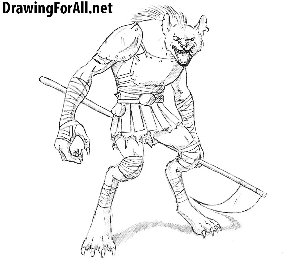 How to Draw a Gnoll