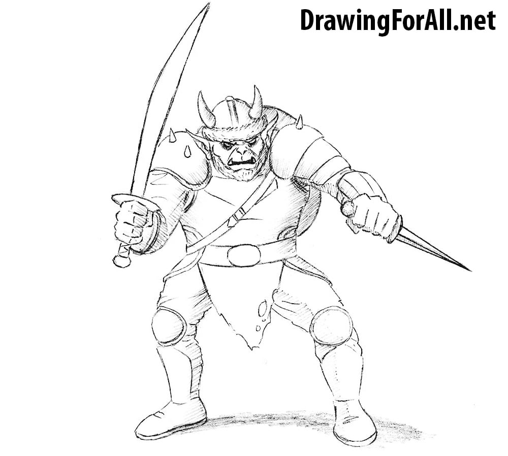 how to draw a hobgoblin