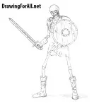 How to Draw a Skeleton Warrior