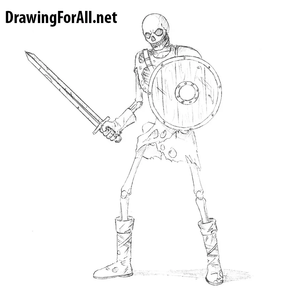 How to Draw a Skeleton, Easy Drawing Art