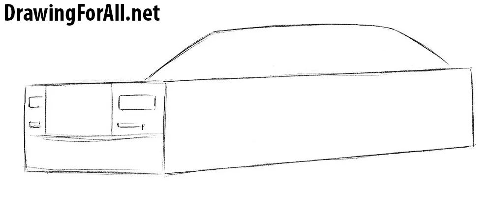 how to draw a rolls royce step by step