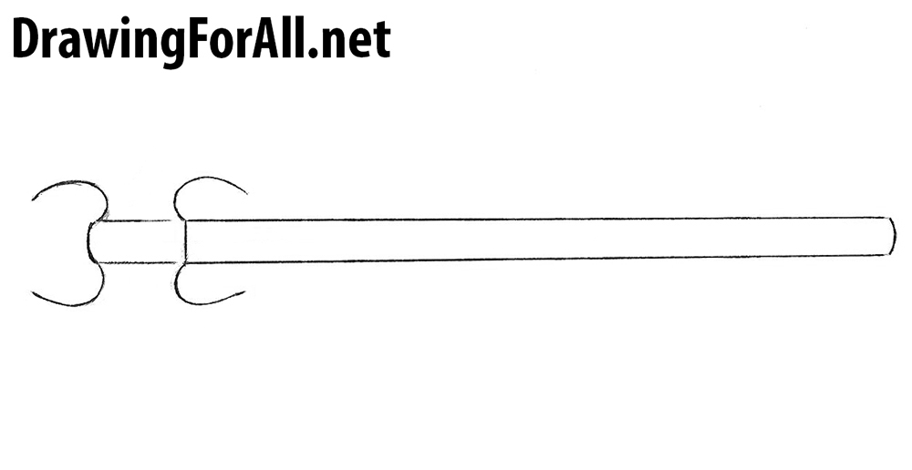 How to Draw a Double Axe step by step