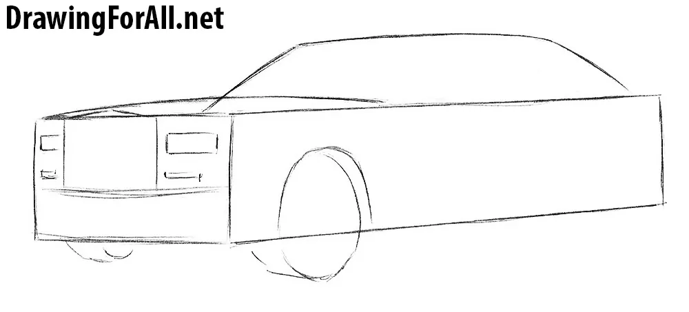 how to draw a rolls royce phantom