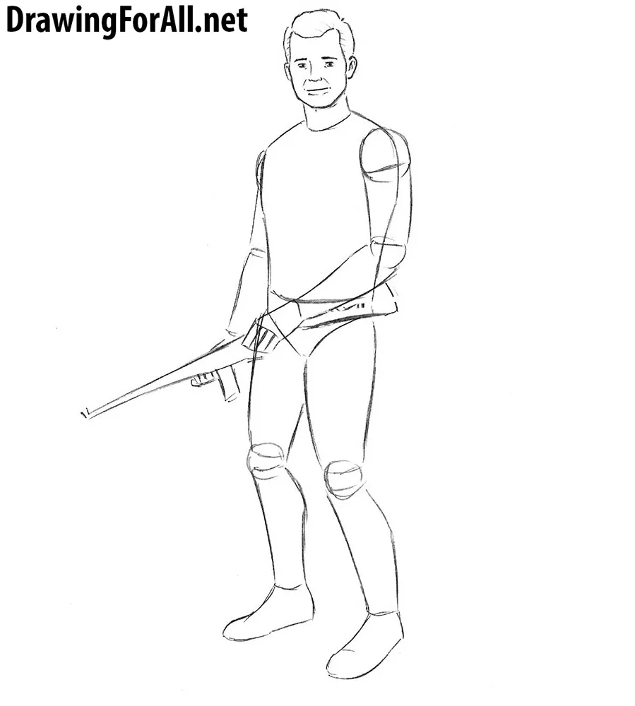 how to draw vault dweller