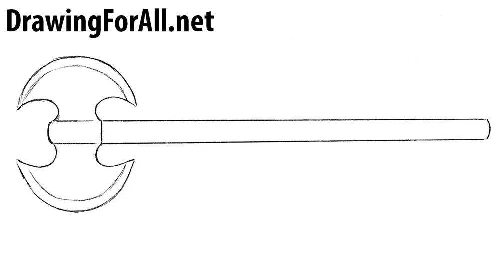 learn How to Draw a Double Axe