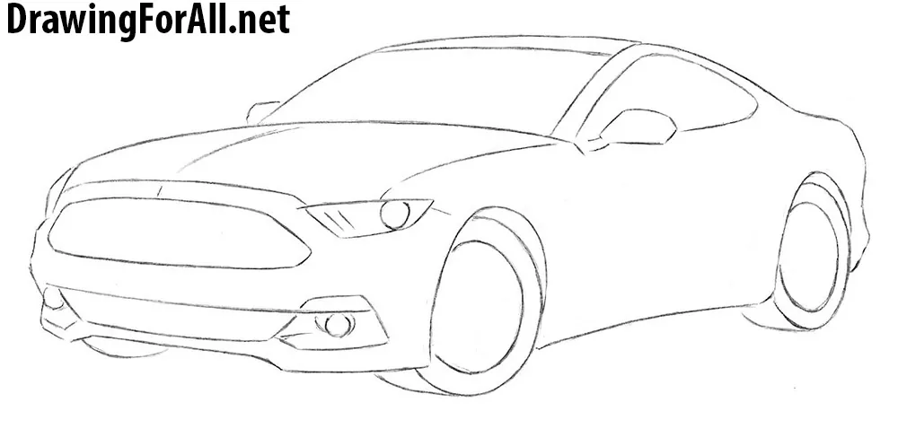 learn how to draw a ford mustang