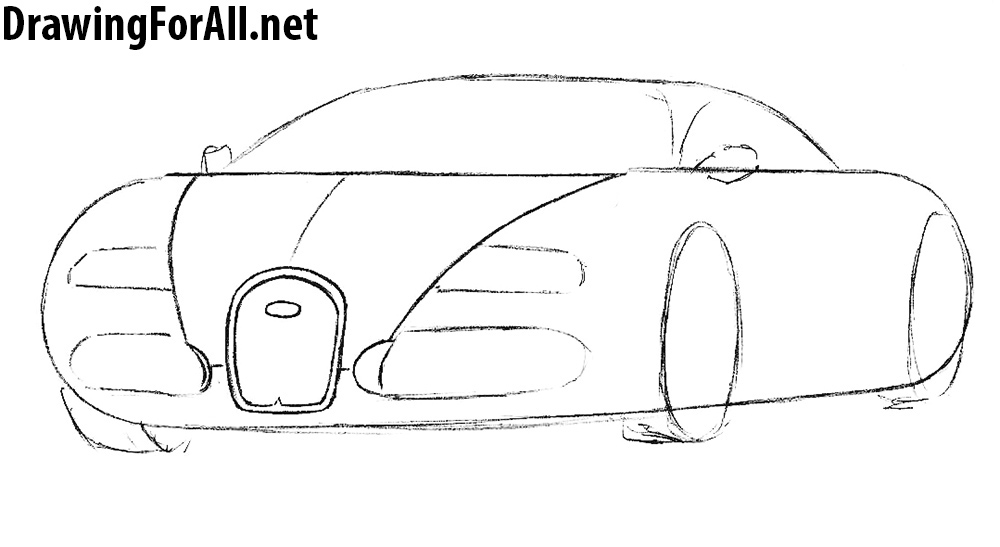learn to draw a Bugatti Veyron