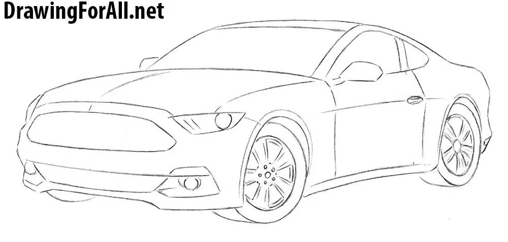 Ford Mustang drawing
