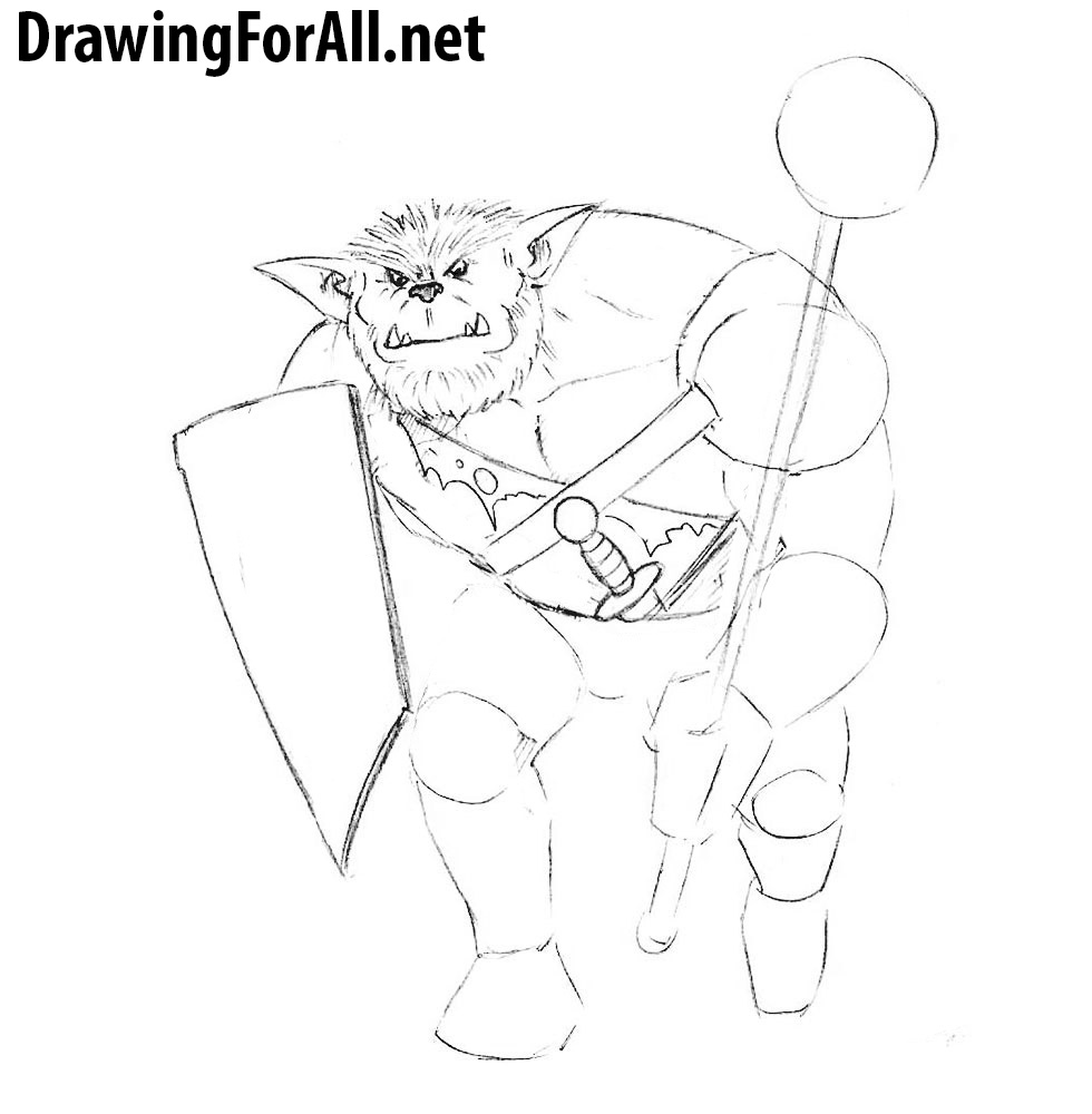 How to Draw a Bugbear from dungeons and dragons