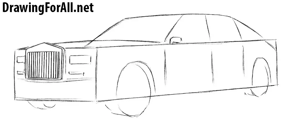 learn how to draw a rolls royce