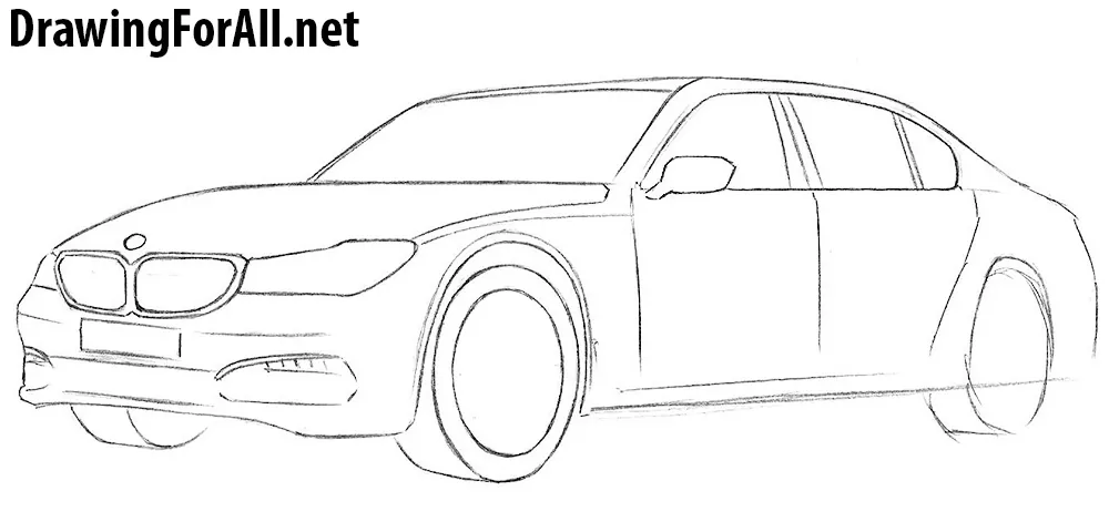 How to draw a bmw