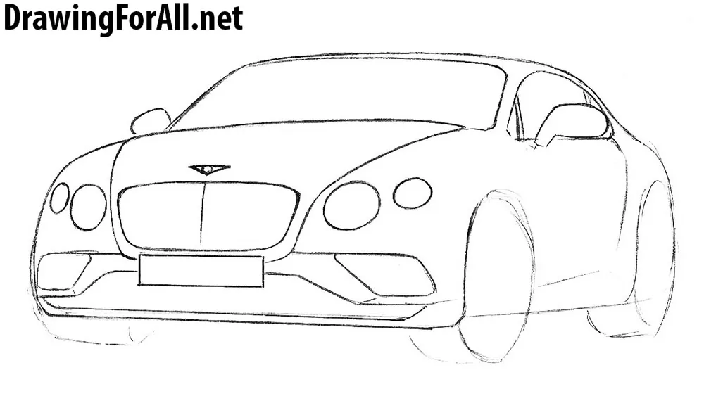 learn how to draw a bentley continental