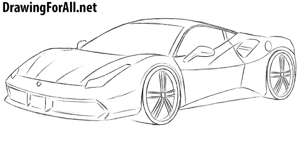 ferrari drawing