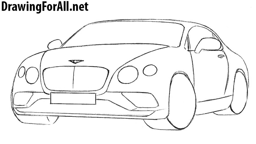 how to draw a bentley continental