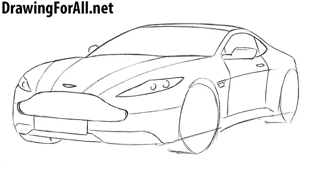 how to draw an aston martin