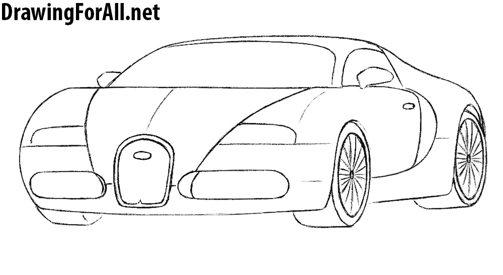 How do you draw a Bugatti?