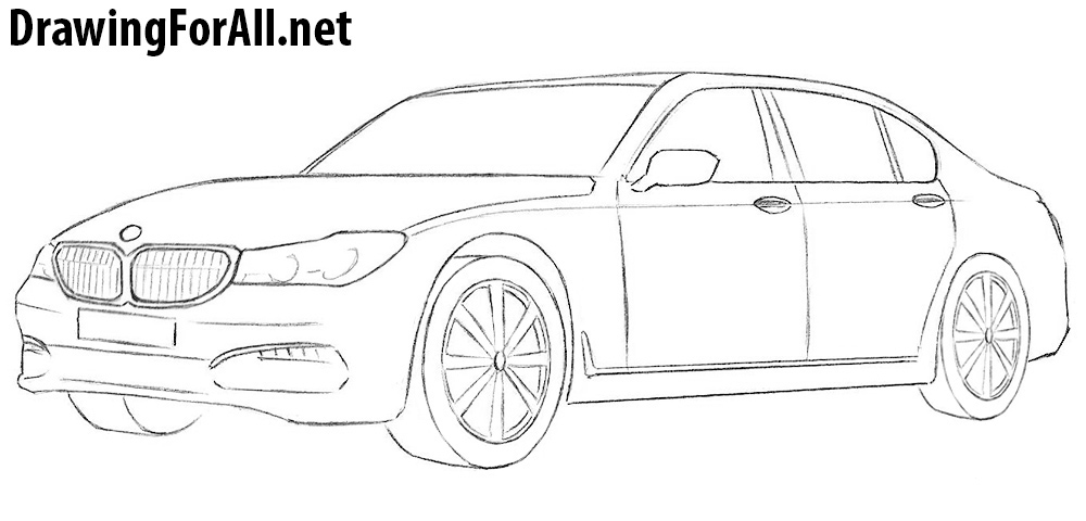 How to draw a bmw