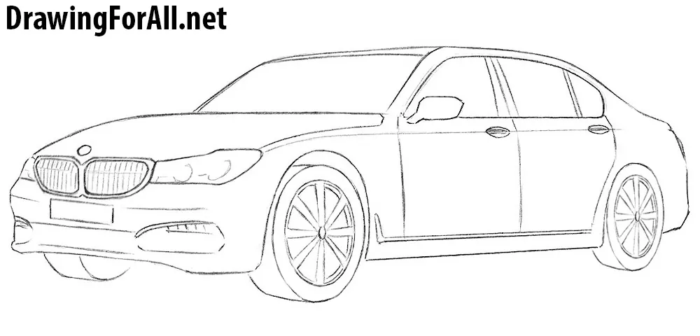 How to draw a bmw