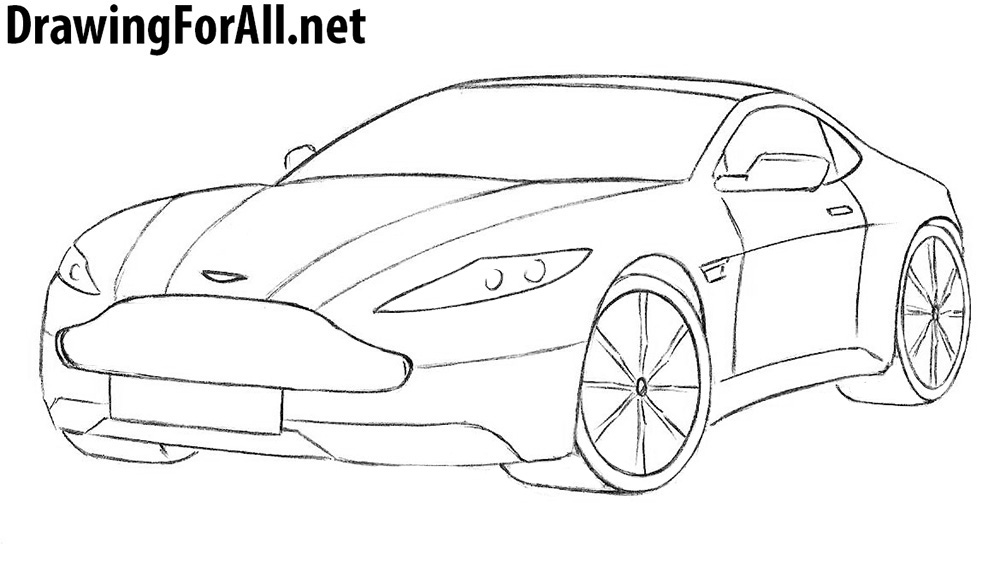 aston martin drawing