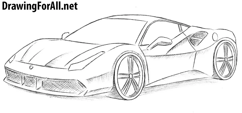 how to draw a ferrari