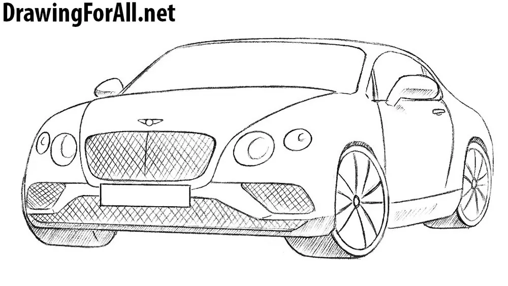 how to draw a bentley