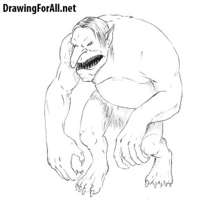 how to draw a troll