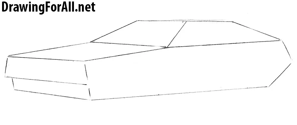 how to draw a delorean dmc