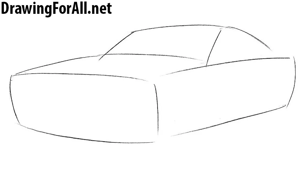 how to draw a dodge challenger