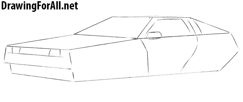 how to draw a delorean