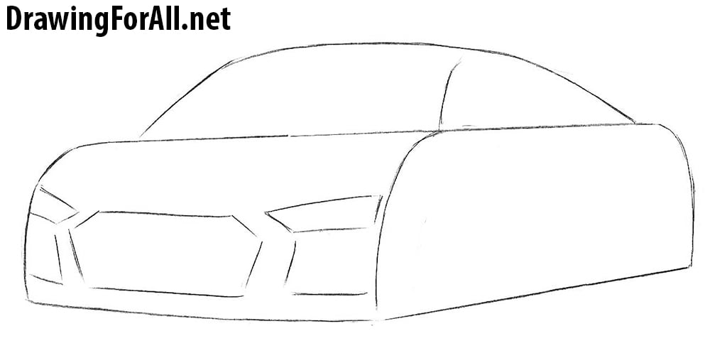 how to draw an audi sportcar