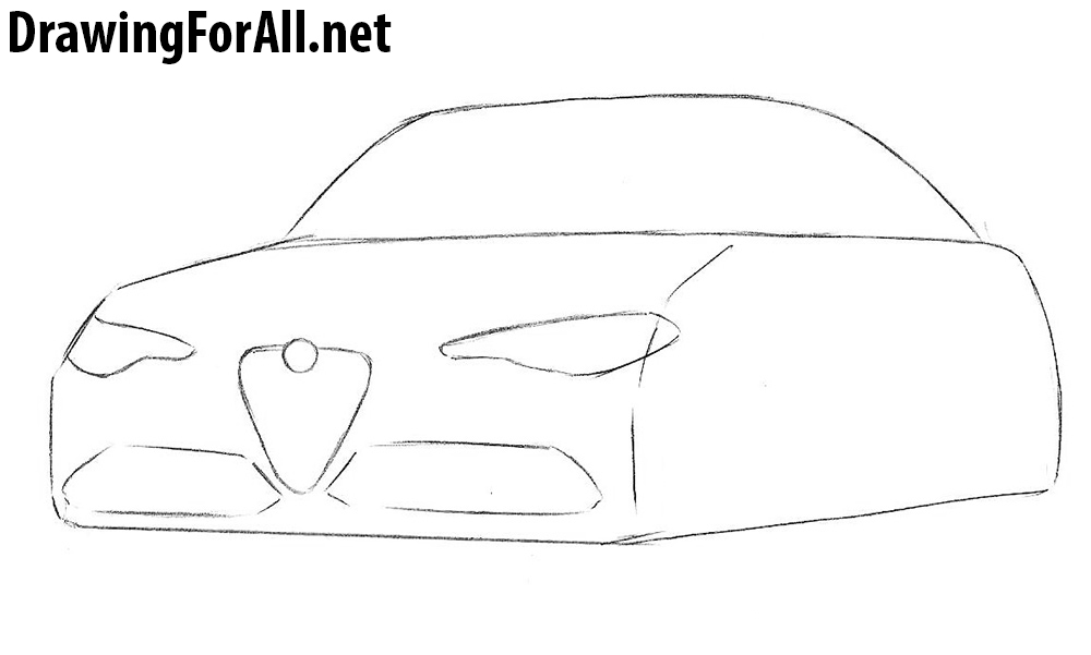 learn to draw an alfa romeo