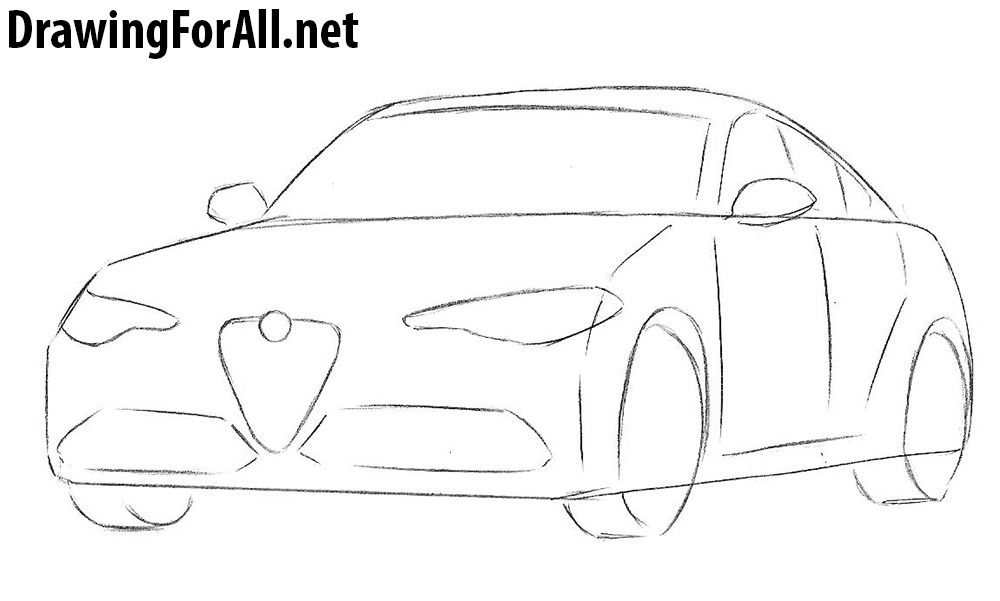 learn how to draw an alfa romeo step by step
