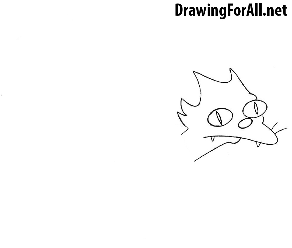 how to draw a cat from simpsons