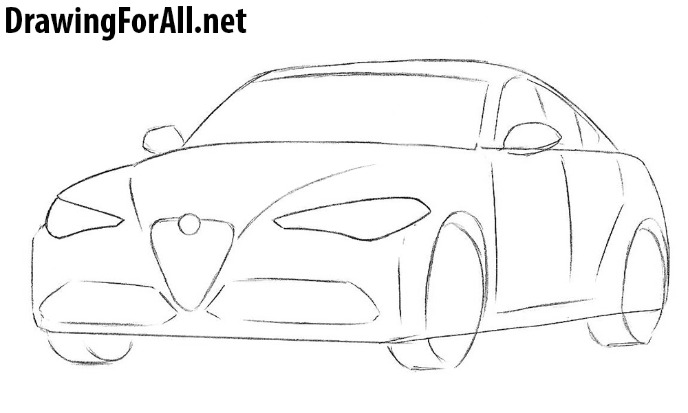 learn to draw an alfa romeo