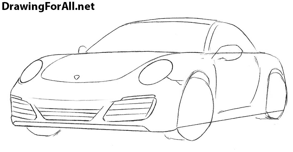 how to draw a  Porsche 911 sport car