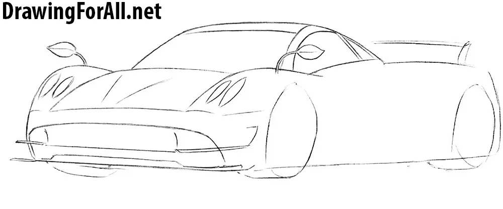 learn how to draw a pagani huayra