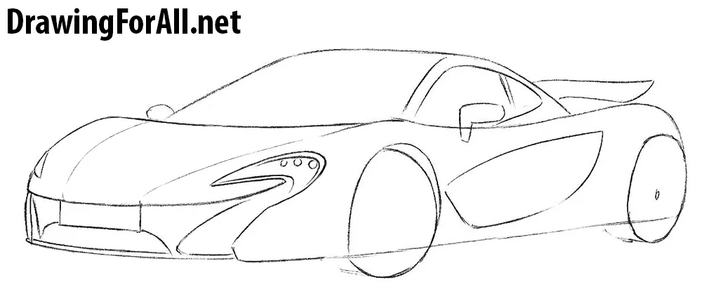learn to draw a McLaren P1 drawing tutorial