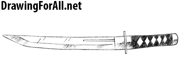 how to draw a Tanto