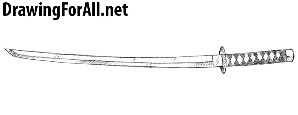 how to draw a Wakizashi