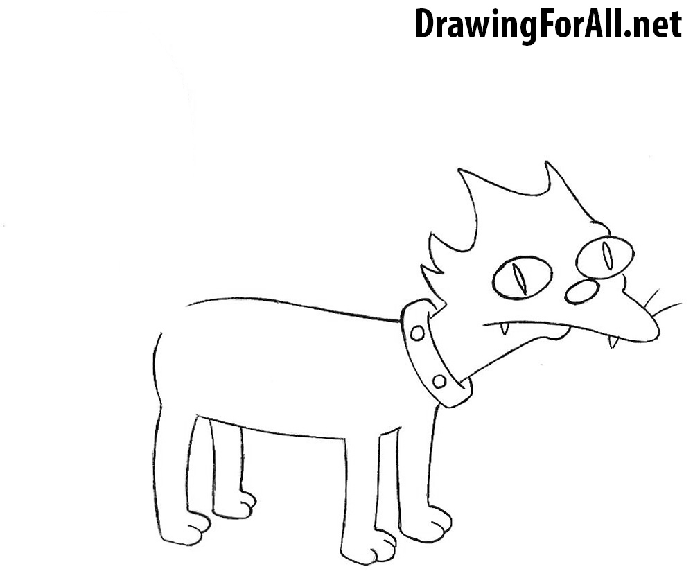 How to Draw Snowball from the Simpsons