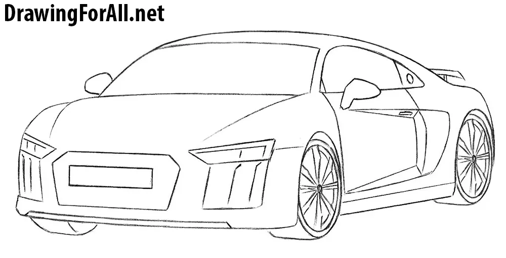 How to Draw an Audi R8