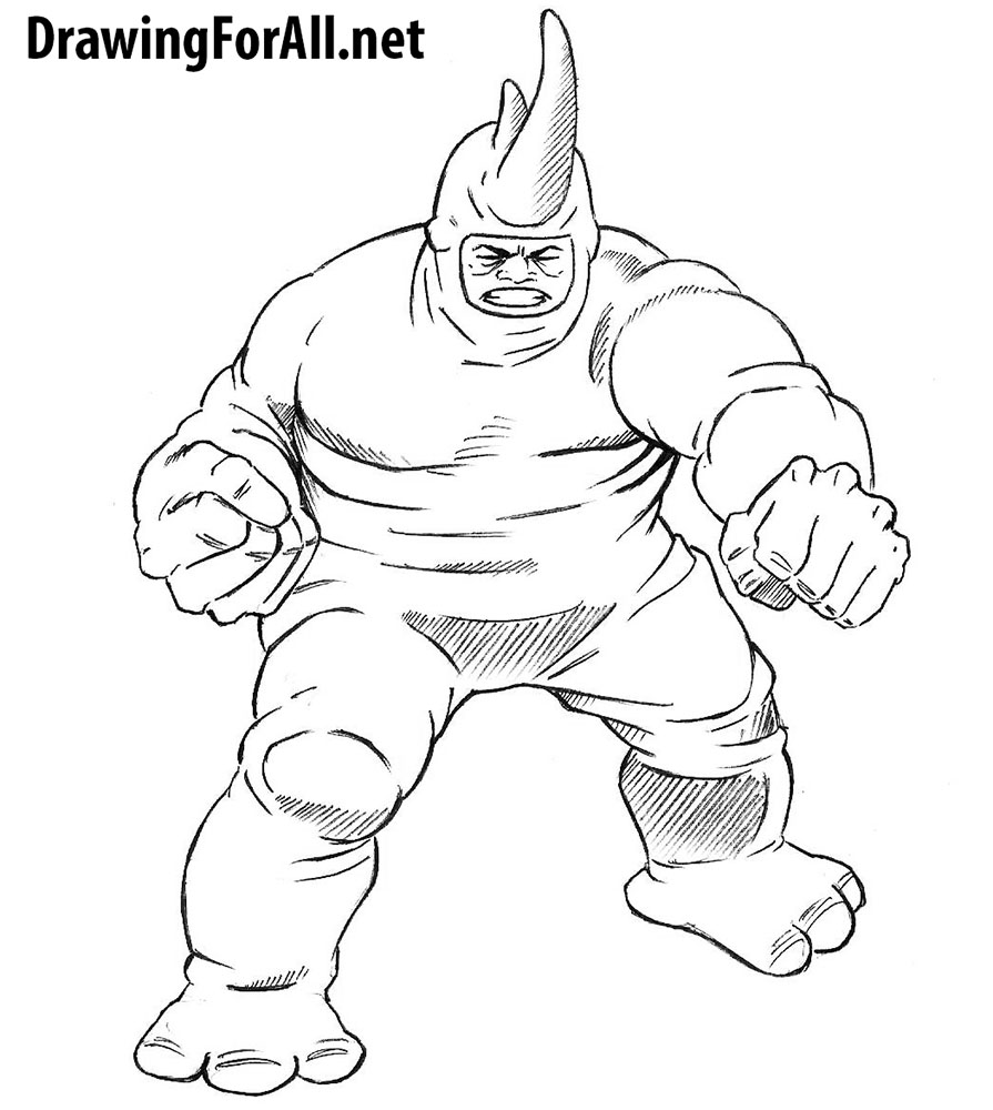 how to draw rhino from spider-man