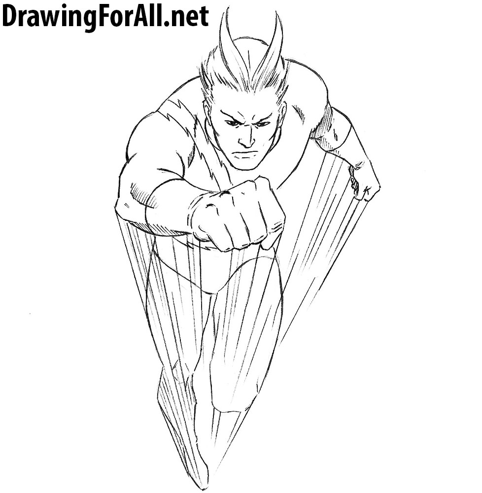 how to draw quicksilver