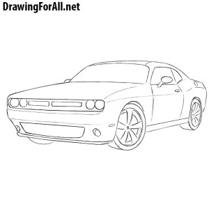 how to draw a dodge challenger | Drawingforall.net