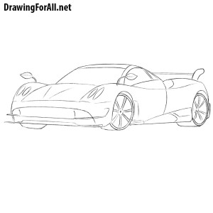 How to Draw Pagani Huayra